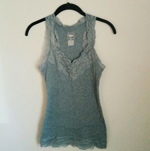 Lace-Trimmed Racerback Tank