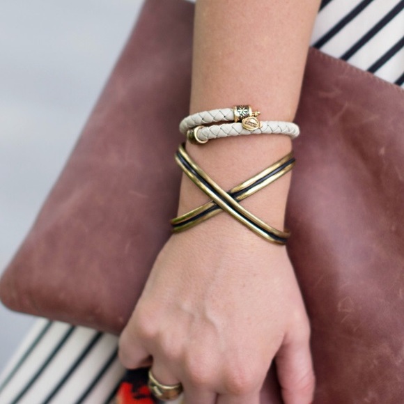 Gold etched cuff bracelet