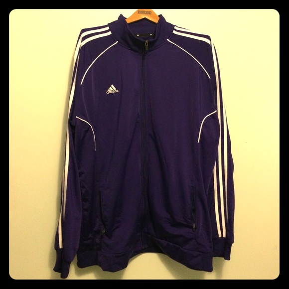 Purple Adidas zippered jacket