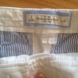 Abercrombie and Fitch white shorts