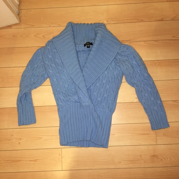 Baby Blue Knitted Chunky Sweater