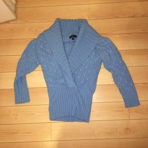 Baby Blue Knitted Chunky Sweater