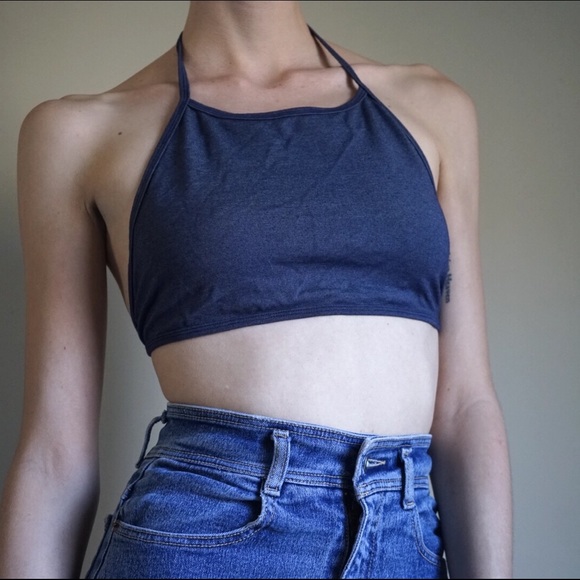 dark denim crop top