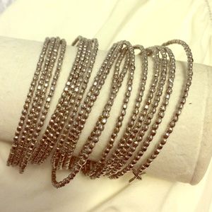 Bardot spiral bangle -silver