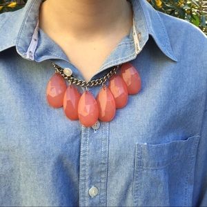 Pink teardrop necklace