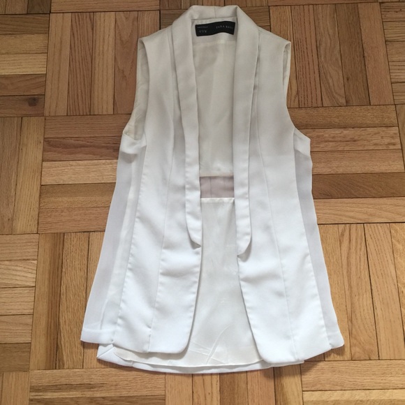 Zara White Blazer/Vest