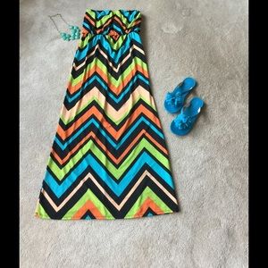 Size medium chevron print maxi dress - NWOT