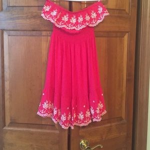 Summer strapless dress