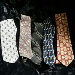 Lot of 5 men's ties- Dior, Gap, Stick, etc