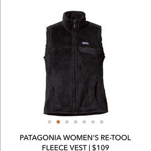 Womens Patagonia vest-black- medium