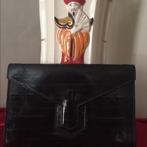 Yves Saint Laurent envelope clutch.
