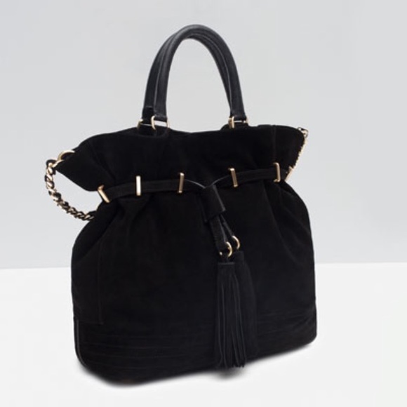 Zara Brand New w Tags! Leather Chain Tote - Picture 1 of 2