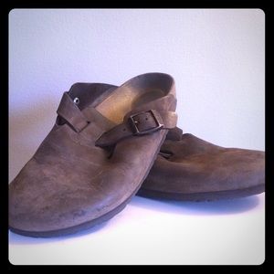 Birkenstock Brown Oiled Leather Clogs