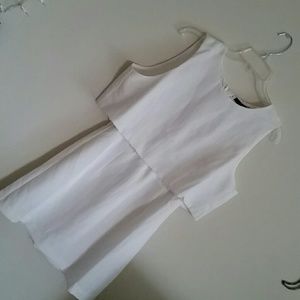 NWT!! Forever21 Double Layer White Dress - Large