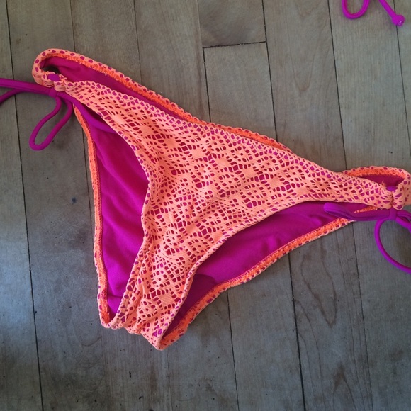 Pink and Coral Hollister Bikini Bottom