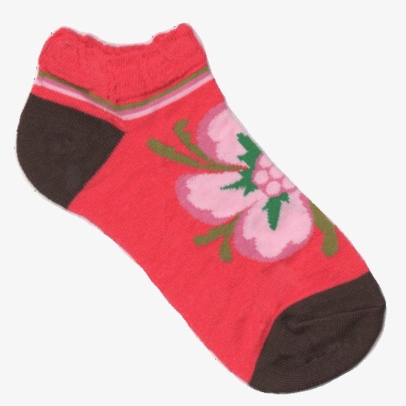 Ankle Socks in Coral Floral