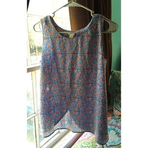 j crew patterned top