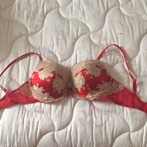 Red and gold VS bra