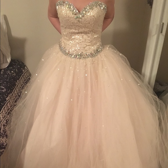 Mori Lee Corset Back Ball Gown - Picture 1 of 4