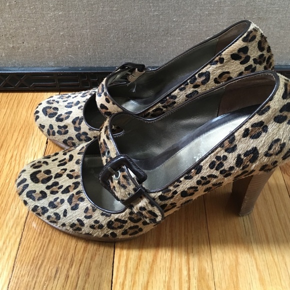 Faux Leopard Hair Pumps