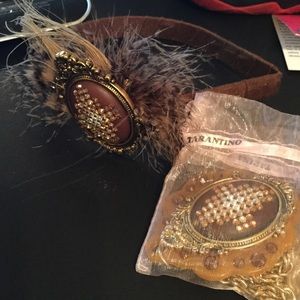 Tarina Tarantino brown rhinestone set