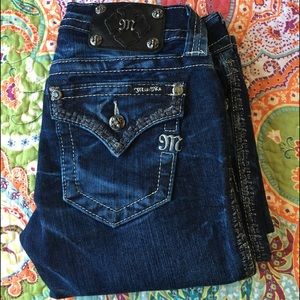 miss me jeans silver stitching details