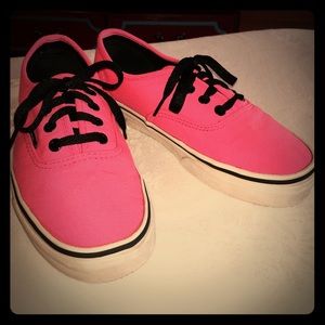 Hot neon pink Vans, plus extra pair free, Size 7