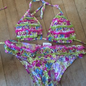 Flower Bikini with Ruffles
