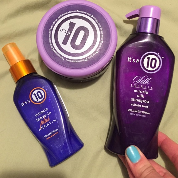 It's a 10 shampoo, hair mask, leave-in