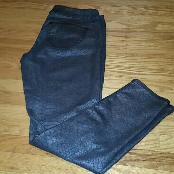 Snake Skin  Pattern Fabric Pants