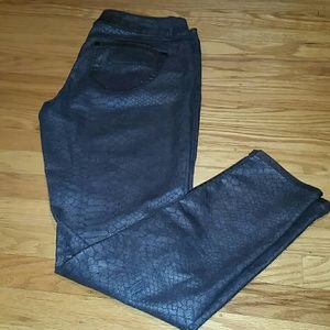 Snake Skin  Pattern Fabric Pants