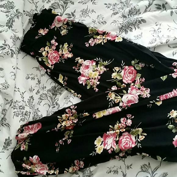 Forever 21 high waisted floral pants