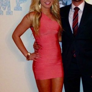 Bebe Bodycon coral dress