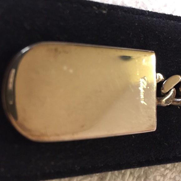 Chopard Key Chain, Solid Silver/18k & Safire - Picture 3 of 4