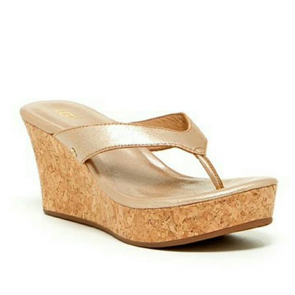 Ugg Gold Wedge Sandals