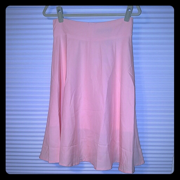 Peach Midi Flare Skirt