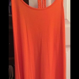 Orange high/low summer dress/bathing suit coverup