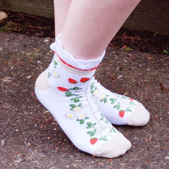 Crew Socks in Strawberries