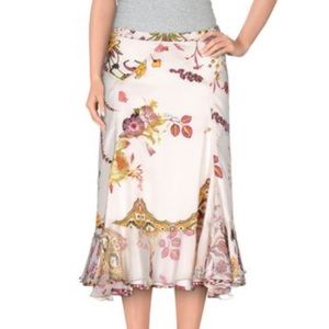 Authentic Just Cavalli Floral Print Skirt NWOT