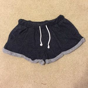 Charcoal grey cotton shorts