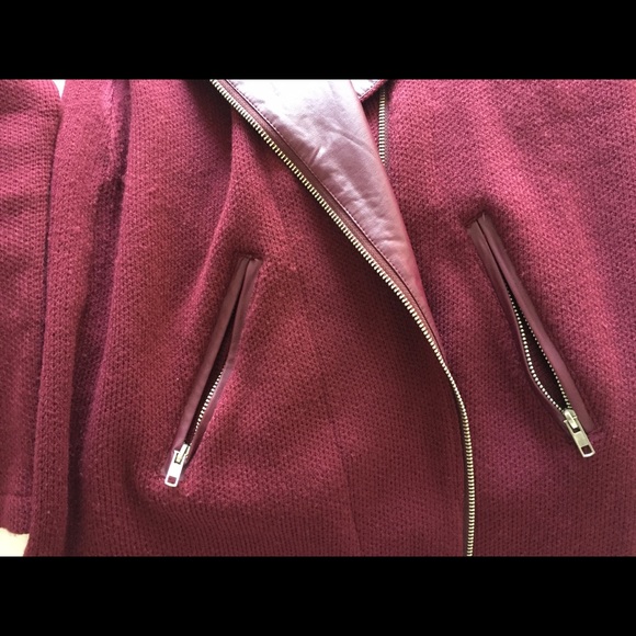Tobi Burgundy Asymmetrical Jacket - Picture 3 of 5