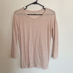Madewell Polka Dot 3/4 Sleeve Top
