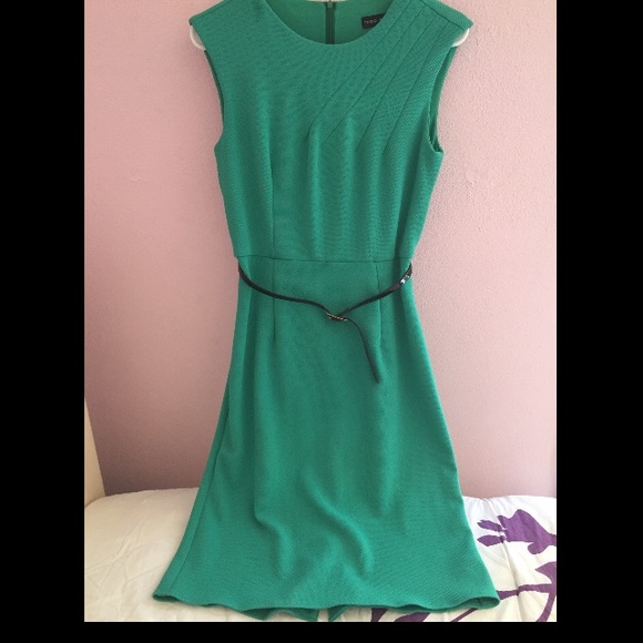 Midi pencil dress with a belt