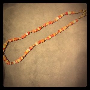 Coral and Gold Necklace