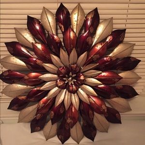 Red and gold wall hanging decor