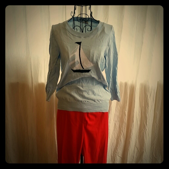 J.Crew sailboat sweater