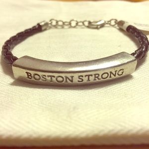 NWT "Boston Strong" Leather Rope Bracelet