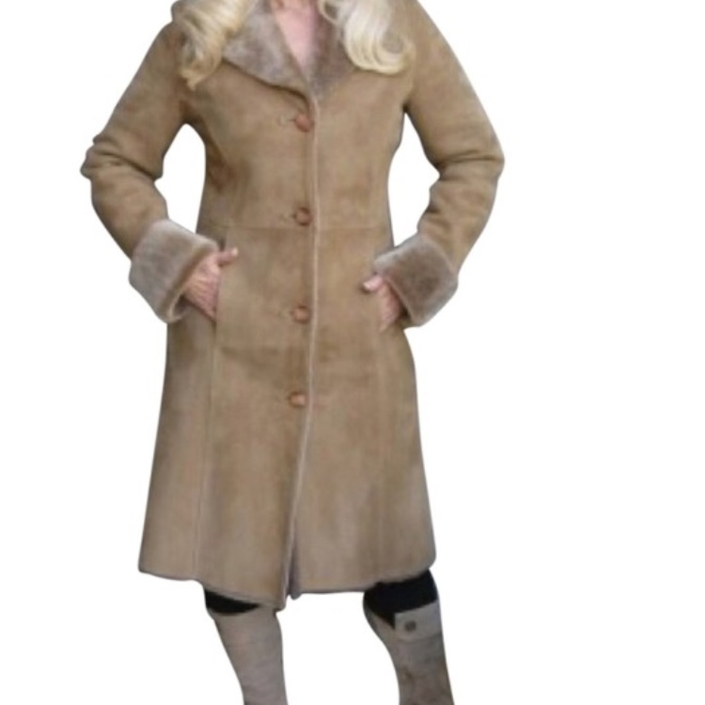 NWT Spanish merino shearling coat
