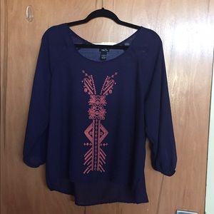 Flowy embroidered top. Discounted!