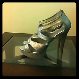 Silver glittery Charlotte Russe heels